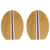 Bambusove deske za rezanje SNAPPER ROCKS komplet 2 kos, 26 x 40 x 1,2 cm, naraven bambus z lasersko gravuro za zelenjavo meso kruh