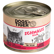 Varčno pakiranje Dogsn Tiger Adult Cat 12 x 200 g - Schmaus govedina
