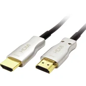 VALUE Value HDMI priključni kabel HDMI-A vtič\, HDMI-A vtič 50.00 m srebrna 14.99.3482 #####4K UHD\, zaščiten\, aktivno z ojačitvijo signala HDMI kabel, (20415271)