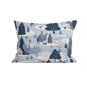Flanelasta prevleka za vzglavnik SNOWY VALLEY 50x70 cm, modra