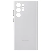 SAMSUNG Originalna torbica Samsung S22 Ultra iz pravega usnja, serija usnjenih prevlek - svetlo siva, (20632291)