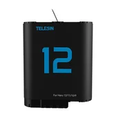TELESIN TELESIN LITIJSKA BATERIJA ZA GOPRO HERO 12 11 10 9 LITIJSKA NADOMESTNA 1500MAH