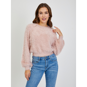 Womens pink sweater with balloon sleeves ORSAY