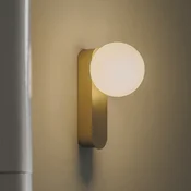 LEDS-C4 LED stenska svetilka Perlina, zlate barve - Kopalnica - Sodobni - zlato mat, opal - Kovina