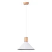Sollux SL.1319 - Luster na sajli JAGA 1xE27/15W/230V precnik 30 cm bela