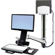 Ergotron 1-struki Zidni nosac za monitor 25,4 cm (10) - 61,0 cm (24) Nagibni i okretni, Rotirajuci Ergotron StyleView Sit-Stand Combo S