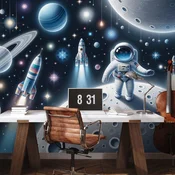 Tapeta otroški vesolje z astronavti - 294x198