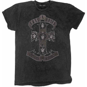 Guns N Roses Majica Monochrome Cross Unisex Dip-Dye on Black 2XL