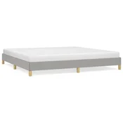 Vidaxl Posteljni okvir brez vzmetnice svetlo siv 200x200 cm blago