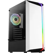 Aerocool Bionic Midi Tower ohišje, belo, z osvetlitvijo