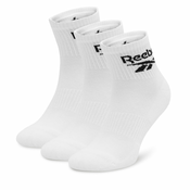 Set 3 parov unisex visokih nogavic Reebok R0427-SS24 (3-pack) Bela