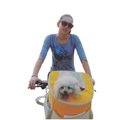 Vivog Tašna za bicikl za psa ili macku ED10008, Do 10 kg, Žuta