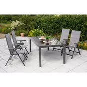Gardenson VRTNA GARNITURA TRIVERO aluminij rjava, barve grafita