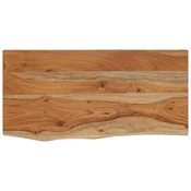 Vidaxl Stenska polica 40x20x2,5 cm pravokotna akacija naraven rob