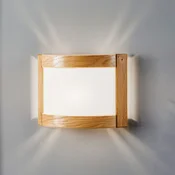 Lamkur Stenska svetilka Zanna iz lesa, višina 22 cm, svetel hrast - Dnevna soba/jedilnica - Podeželska hiša/Rustikalna - hrast, bela
