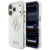 Ovitek Guess IML 4G Metal Script za iPhone 17 Pro Max/18 Pro Max - white