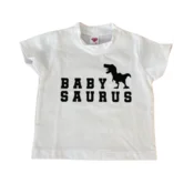 Divars Majica za decake sa štampom Baby saurus, Bela