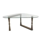 Hanah Home Cam Orta Sehpa S303 Klub sto, 96x41x81cm, Orah