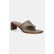 Calvin Klein japonke ženske usnjene BLOCK HEEL SNDL THONG LTH
