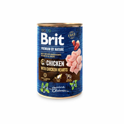 Brit Premium by Nature 6 x 400 g - Piščanec s piščančjimi srci