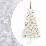 Vidaxl Umetna božična jelka z bučko 240 cm 300 LED Toplo bela