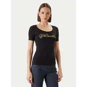 Just Cavalli Majica 80PAHT02 CJ502 Črna Slim Fit