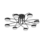 LED plafonski luster za površinsku montažu 8xLED/7W/230V 3000-6000K precnik 70 cm crna