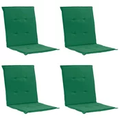 Jastuci za vrtne stolice 4 kom zeleni 100x50x3 cm od tkanine