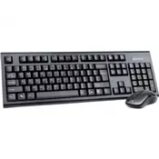 A4 TECH 3100N Wireless USB US tastatura + Wireless crni miš