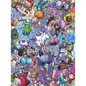 shumee 1000-delna sestavljanka za odrasle Mavrično vesolje 50x60 cm