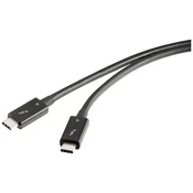 Renkforce Renkforce Thunderbolt™ kabel Thunderbolt™ 4 Thunderbolt™ (USB-C®) vtič\, Thunderbolt™ (USB-C®) vtič 0.80 m črna dvojno oklopljen RF-5235980, (20460129)