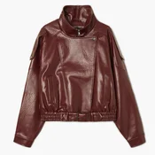 Cropp - Biker jakna iz umetnega usnja - maroon