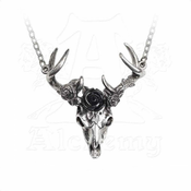 Ogrlica ALCHEMY GOTHIC - White Hart Black Rose - P807