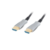 LANBERG aktivni optički kabel velike brzine s Ethernet 2.0, 4K@60Hz, M/M, duljina 100m, crni, pozlaćeni konektori