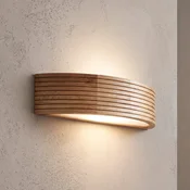 Lamkur Stenska svetilka Oro, hrastov les/steklo, širina 41 cm, E27 - Dnevna soba/jedilnica - hrast, opalno bela