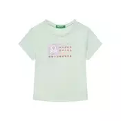 UNITED COLORS OF BENETTON Majica pastelno zelena/majnica/marelica/roza