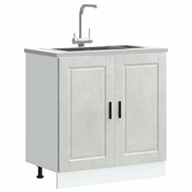 Donji ormaric za sudoper Porto boja betona 80x46x81,5 cm drveni
