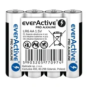 everActive Baterije everActive Pro Alkaline LR6 AA - 4 kosi