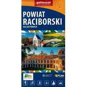 shumee Racibórška županija za aktivne ljudi / Racibórz. Turistični zemljevid / Zemljevid mesta. Galileos