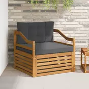 Set vanjskih sofa Cvrsto drvo akacije Prirodna