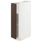 METOD Podni element s policama, bela/Sinarp smeda, 20x60 cm