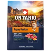 Hrana Ontario Puppy Medium Lamb & Brown Rice 2,25kg