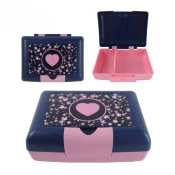 S-Cool Kutija za užinu za decu SC3112, 17.5x13.6cm, 900ml, Teget-roze