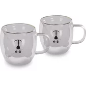 Lamart LT9125 Dvodelni komplet kozarcev Bear Vaso,250 ml, prozoren