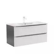 Vario Trim 100 spodnja omarica z umivalnikom antracitno bela