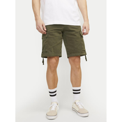 Jack & Jones Kratke hlače iz tkanine Cole 12253122 Zelena Loose Fit
