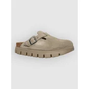Birkenstock Papillio Boston Chunky Suede Leather Clogs taupe