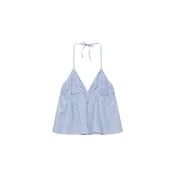 Pull&Bear Top svetlo modra / bela