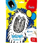 Rayher. Baloni metalic, 25 cm, 50 kosov, srebrni