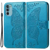 GS Ovitek za Motorola Moto G52/G82 5G, metuljček, moder